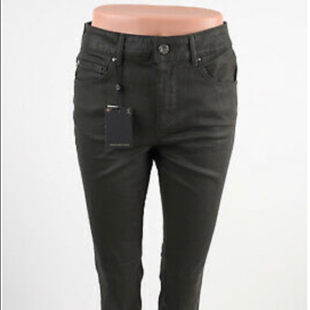 NWT Massimo Dutti Coated Black Jeans